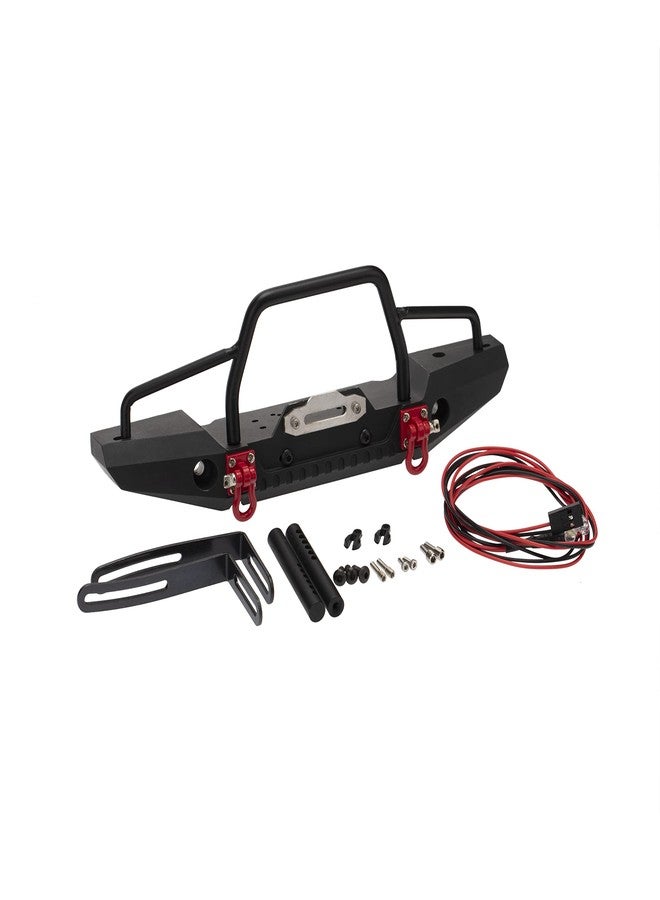 Treehobby RC Model Metal Front Bumper with 2 LED Light - Compatible with 1/10 RC Crawler Car Traxxas TRX4, Axial SCX10 Upgrade Parts - Image 2